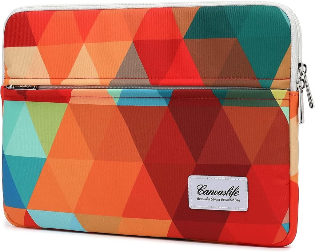 Canvaslife Rainbow Peacock Laptop Sleeve 15 Inch 15 Case and 15.6 Laptop Bag